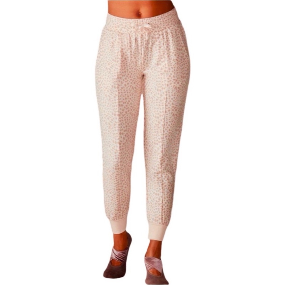 Tavi Cozy Joggers Pull 0n Stash Pocket Pants Dune Lynx Blush Cream Pink Size L